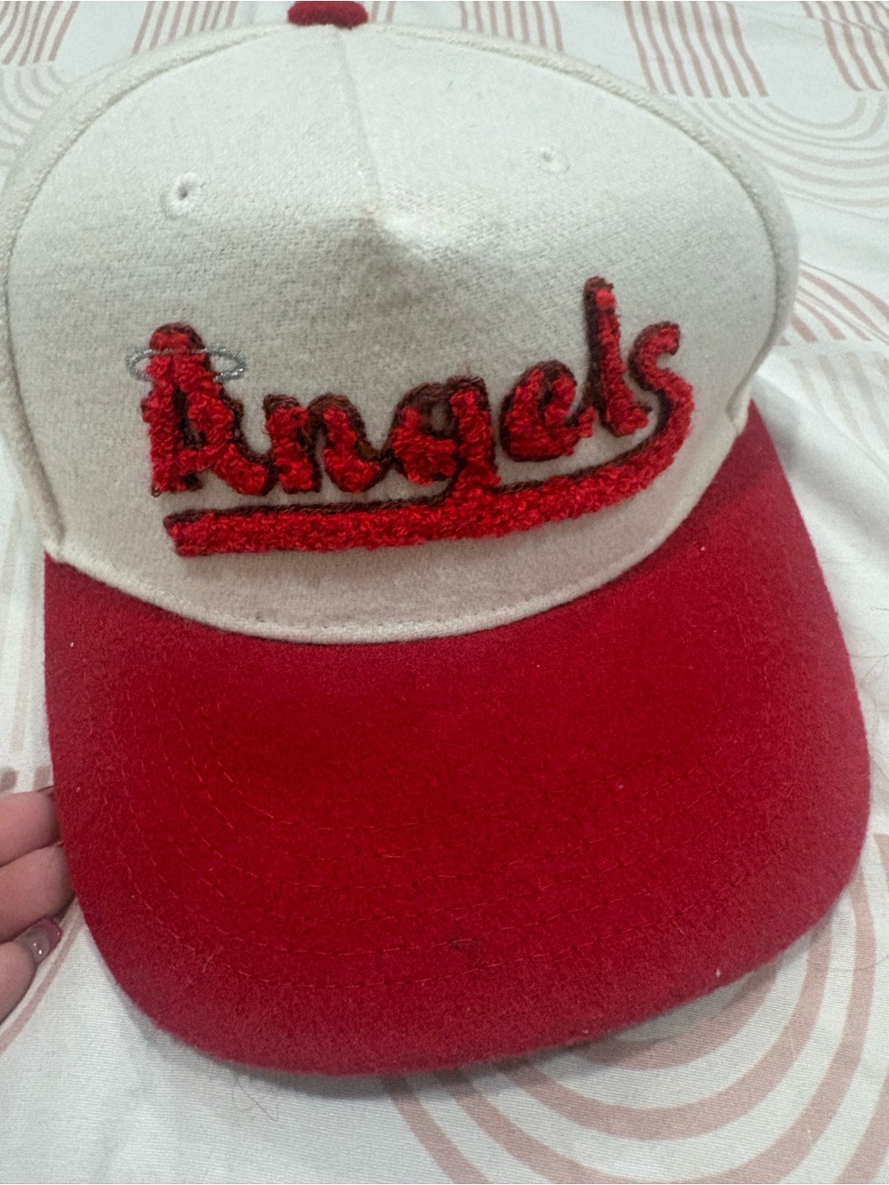 Angels Two-Tone Red and Cream Baseball Cap